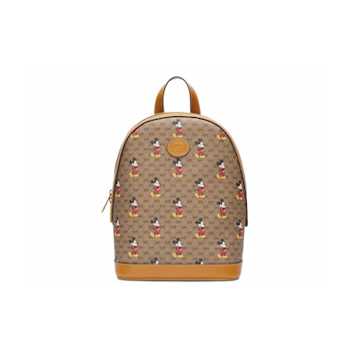 Gucci x Disney Backpack Mini GG Supreme Mickey Mouse Small Beige