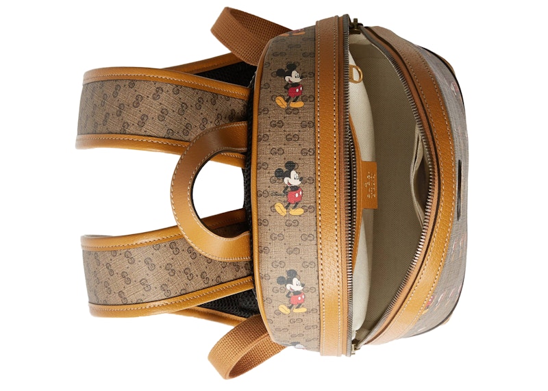 Lookbook Mochila Mini Gucci x Disney GG Supreme Mickey Mouse Beige Pequeña