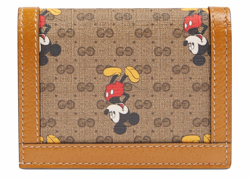 Order Gucci x 迪士尼米奇米妮 GG Supreme 卡包钱包米色