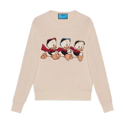 Gucci Disney Cartoon Ivory Crewneck Sweater 650076-XKBRQ-9791