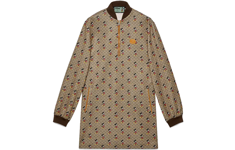 Order GUCCI x Disney Kolaborasi Gaun Mickey Mouse Cokelat. 609952-XJB64-2100