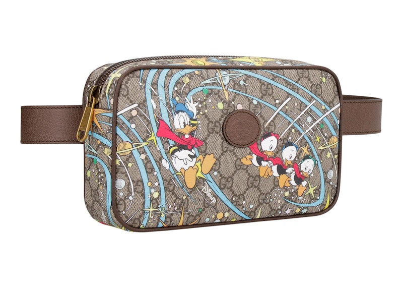 Order 古驰x迪士尼唐老鸭GG Supreme腰包 米色/乌木色