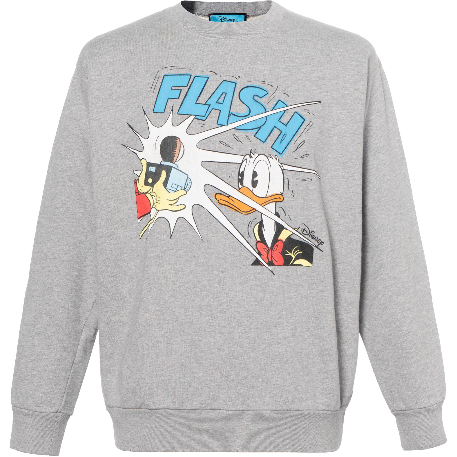 Gucci x Disney Donald Duck Graphic Crewneck Sweatshirt Grey - Edition 623245-XJDAJ-1230