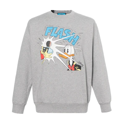 Gucci Disney Donald Duck Graphic Crewneck Sweatshirt Grey - Edition 623245-XJDAJ-1230