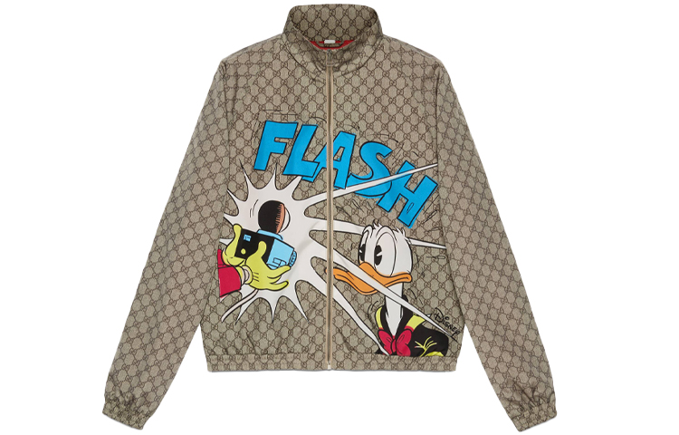 Gucci x Disney Donald Duck Print Beige Raglan Sleeve Jacket Men 646442-ZAGCJ-2165