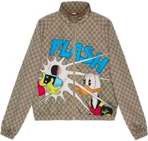 Gucci x Disney Donald Duck Print Beige Raglan Sleeve Jacket Men 646442-ZAGCJ-2165 Gucci x Disney Donald Duck Print Beige Raglan Sleeve Jacket Men 646442-ZAGCJ-2165