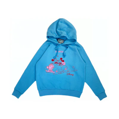 Gucci Disney FW22 Mickey Mouse Logo Print Pullover Hoodie Blue Unisex 469251-XJB74-4318