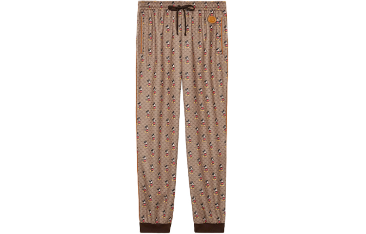 Gucci x Disney Mickey All-Over Print Jogger Pants Brown 604211-XJB64-2100