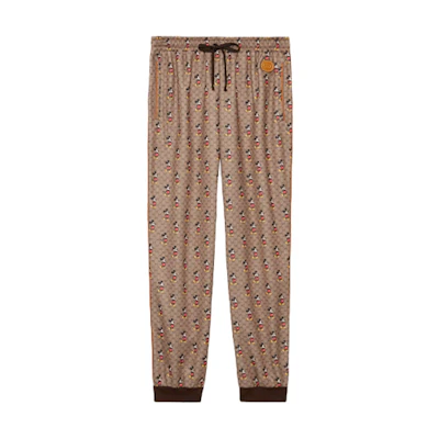 Gucci Disney Mickey All-Over Print Jogger Pants Brown 604211-XJB64-2100