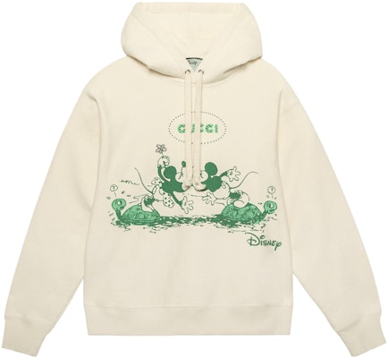 グッチ×ディズニー ミッキーマイニーロゴプリント クルーネックスウェットシャツ オフホワイト 604218-XJB7A-9901 Buy グッチ×ディズニー ミッキーマイニーロゴプリント クルーネックスウェットシャツ オフホワイト 604218-XJB7A-9901