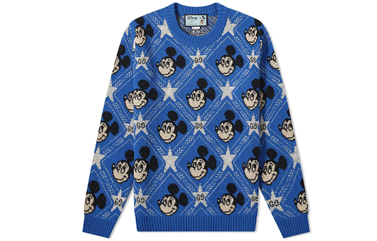Gucci x Disney Mickey Mouse Blue Wool Crewneck Sweater Edition 601563-XKA57-4318
