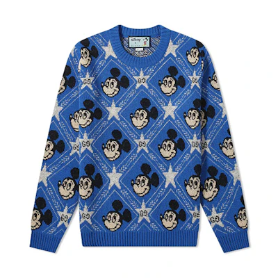 Gucci Disney Mickey Mouse Blue Wool Crewneck Sweater Edition 601563-XKA57-4318