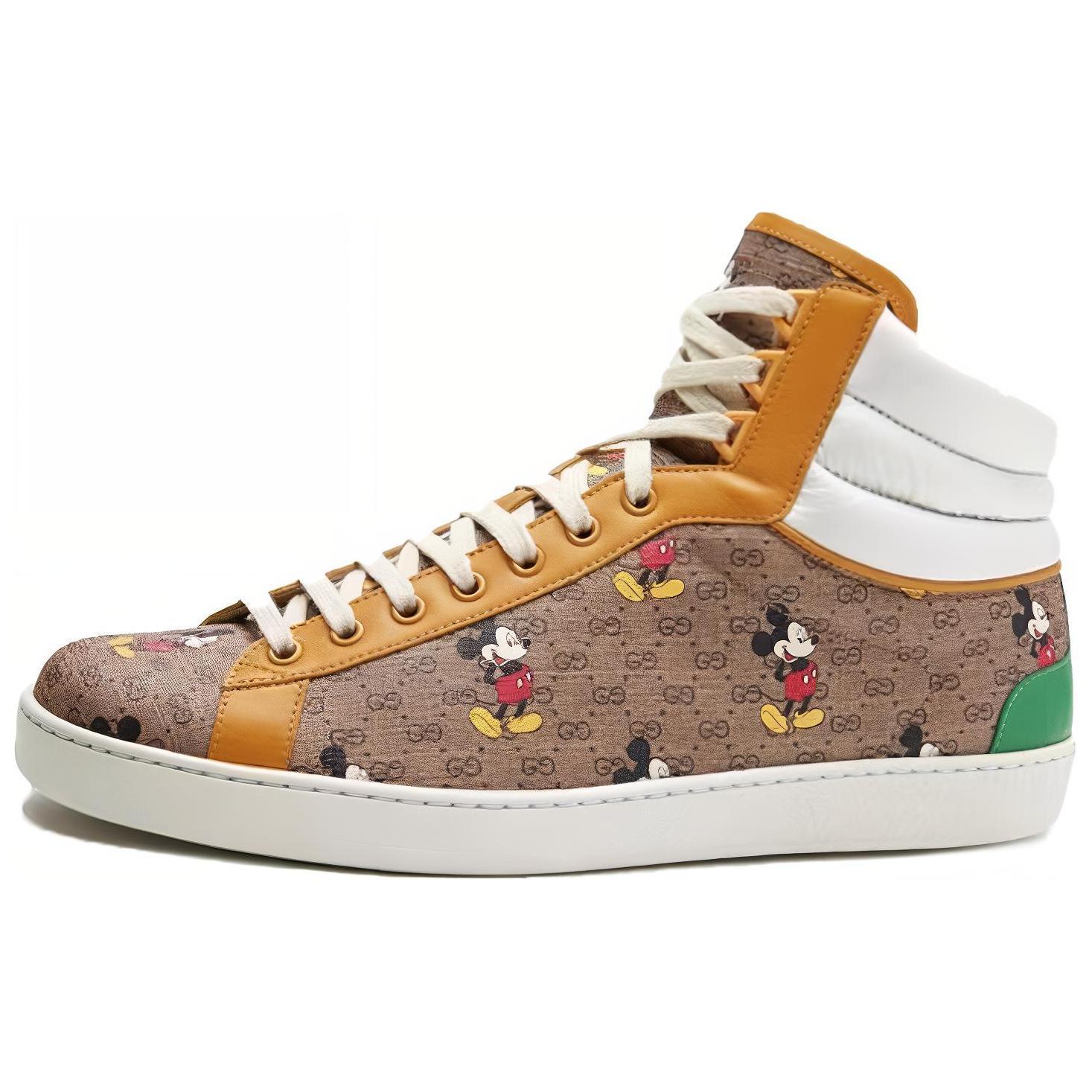 Buy Sepatu Gucci x Disney Mickey Mouse GG 'Coklat Kuning' 603698-HWU70-8485