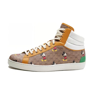 Gucci X Disney Mickey Mouse GG Sneakers 'Brown Yellow'