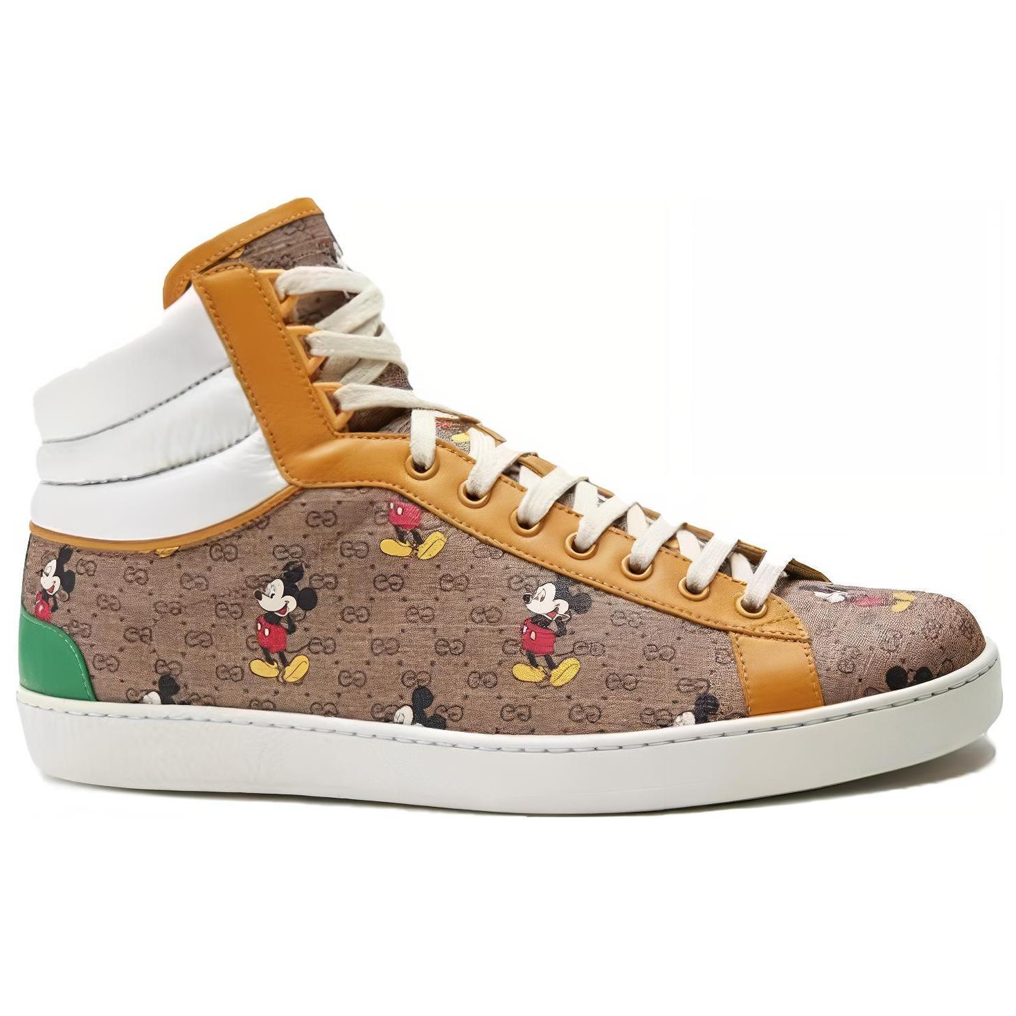 Order Sepatu Gucci x Disney Mickey Mouse GG 'Coklat Kuning' 603698-HWU70-8485