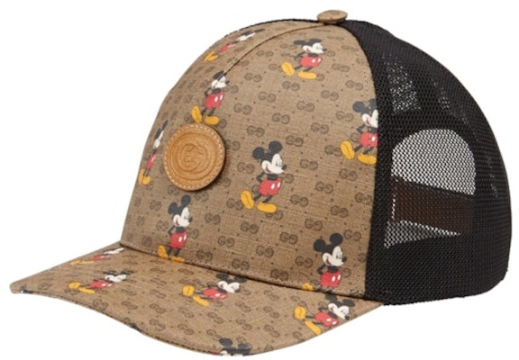 Gucci x Disney Mickey Mouse Print Trucker Hat GG Canvas Brown Buy Gucci x Disney Mickey Mouse Print Trucker Hat GG Canvas Brown