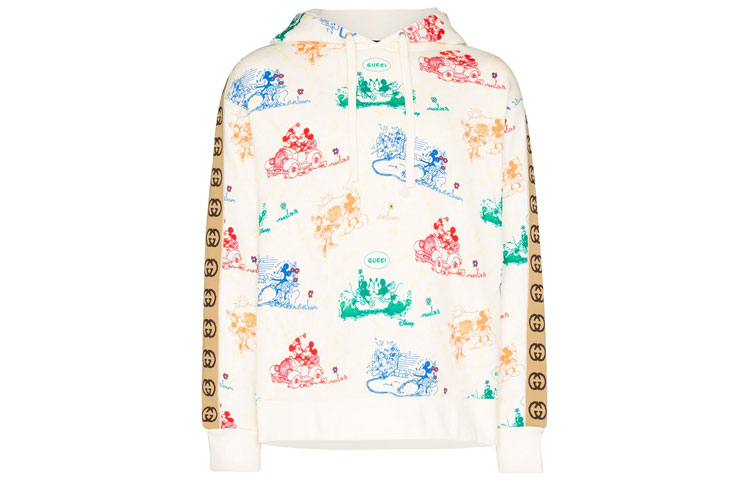 Gucci Disney Mickey Mouse Printed White Hoodie 601731-XJB6L-9510
