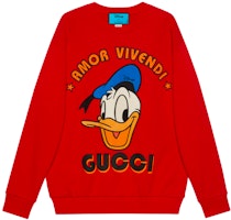 Gucci x Disney Red Donald Duck Cartoon Cotton Sweatshirt SS21 617964-XJDC1-6429 Gucci x Disney Red Donald Duck Cartoon Cotton Sweatshirt SS21 617964-XJDC1-6429