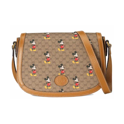 Gucci x Disney Shoulder Bag Mini GG Supreme Mickey Mouse Small Beige