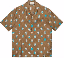 Gucci x Doraemon All-Over Print Brown Button-Down Short-Sleeve Shirt 654763-ZAGSH-2165 Gucci x Doraemon All-Over Print Brown Button-Down Short-Sleeve Shirt 654763-ZAGSH-2165