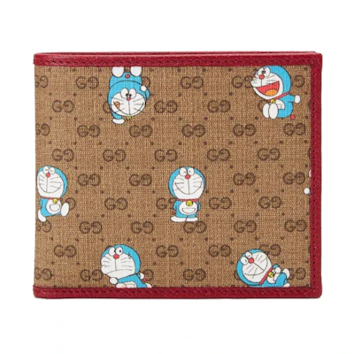 Gucci x Doraemon Bi-fold Wallet Ebony/Beige