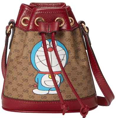Gucci x Doraemon Bucket Bag Mini Ebony/Beige Buy Gucci x Doraemon Bucket Bag Mini Ebony/Beige