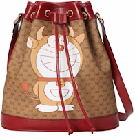 Gucci x Doraemon Bucket Bag Small Ebony/Beige Gucci x Doraemon Bucket Bag Small Ebony/Beige
