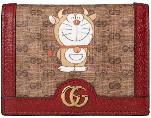 gucci-x-doraemon-card-case-beige-red