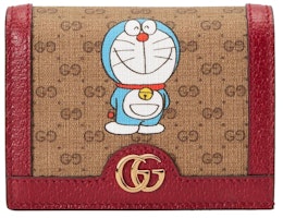 Gucci x Doraemon Card Case Ebony/Beige Gucci x Doraemon Card Case Ebony/Beige