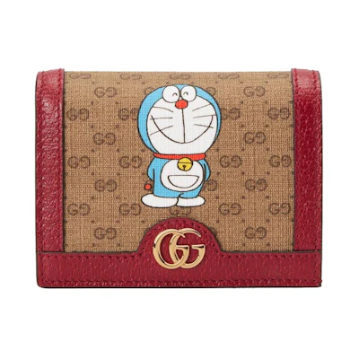 Gucci x Doraemon Card Case Ebony/Beige