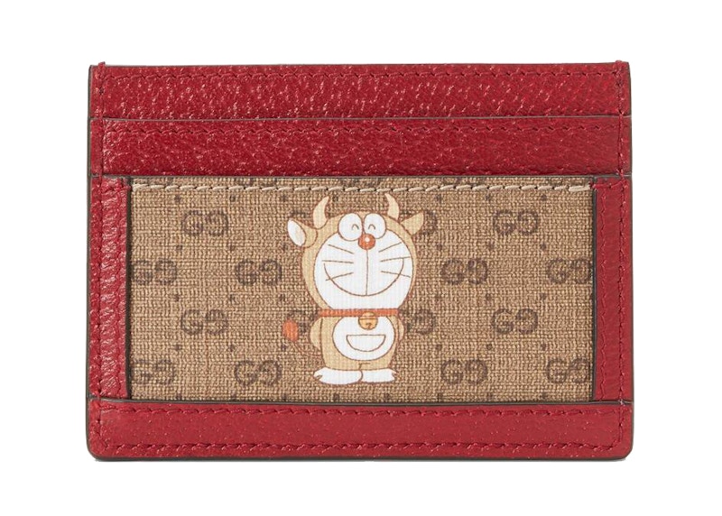 Order 古驰 x 哆啦A梦 卡包 深棕/红色