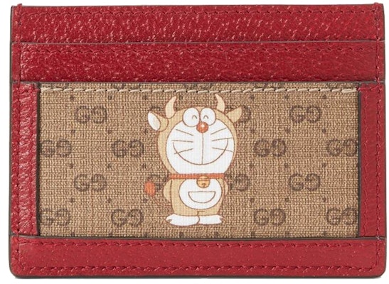 Gucci x Doraemon Estuche para Tarjetas Ébano/Rojo Order Gucci x Doraemon Estuche para Tarjetas Ébano/Rojo