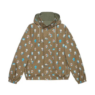 Gucci Doraemon Cartoon Print Reversible Jacket Beige Long Sleeve 654753-ZAGUC-2138