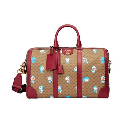 Gucci x Doraemon Duffle Bag Medium Ebony/Beige