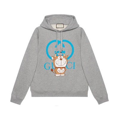 Gucci Doraemon Embroidered Cartoon Hoodie Grey 646953-XJDE3-1124