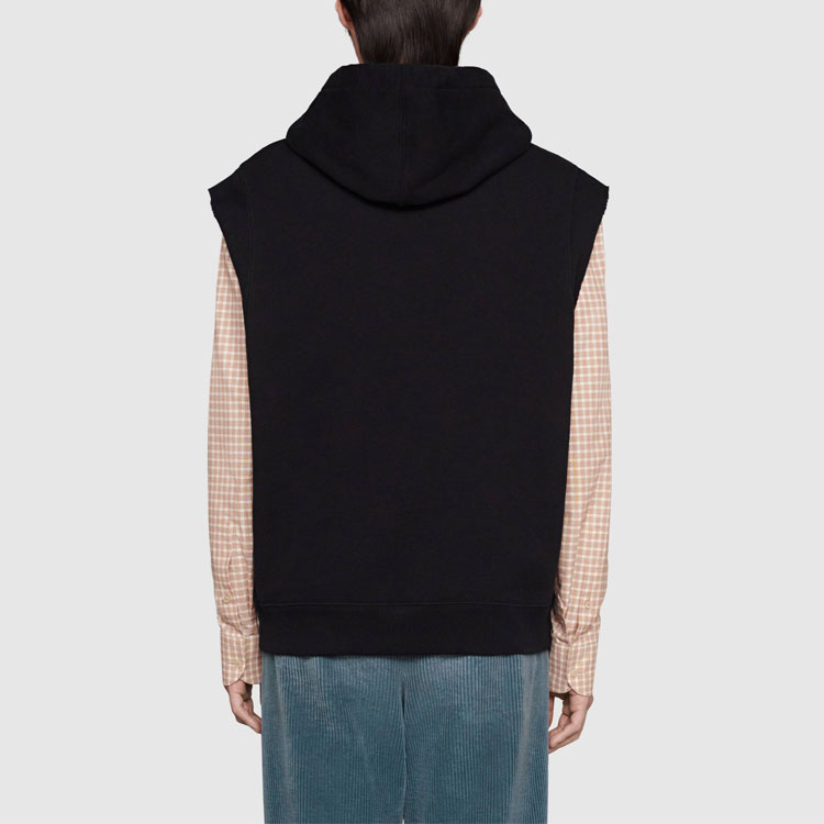 GUCCI Doraemon Embroidered Sleeveless Hoodie Black 633099-XJDE0-1043 圖 4