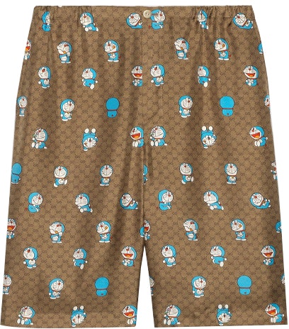 gucci-x-doraemon-ss-21-brown-silk-printed-shorts-649062-zagsh-2165
