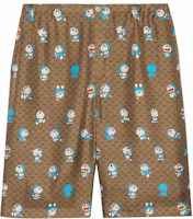 Gucci x Doraemon SS21 Brown Silk Printed Shorts 649062-ZAGSH-2165 Gucci x Doraemon SS21 Brown Silk Printed Shorts 649062-ZAGSH-2165