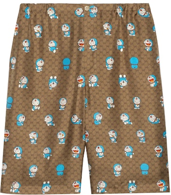 Gucci x Doraemon SS21 Pantalones Cortos de Seda Marrón Estampados 649062-ZAGSH-2165 Buy Gucci x Doraemon SS21 Pantalones Cortos de Seda Marrón Estampados 649062-ZAGSH-2165