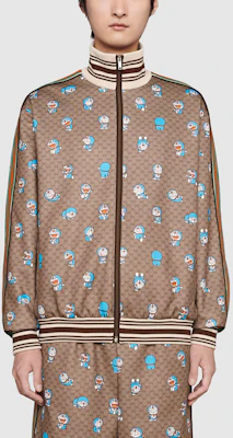 GUCCI x Doraemon Jaket Full-Print Zip-Up SS21 Beige Pria 654938-XJDEX-2138 Lookbook GUCCI x Doraemon Jaket Full-Print Zip-Up SS21 Beige Pria 654938-XJDEX-2138