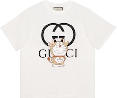 Gucci x Doraemon SS21 Loose Fit Graphic Tee Ivory White for Men 616036-XJDEY-9791 Gucci x Doraemon SS21 Loose Fit Graphic Tee Ivory White for Men 616036-XJDEY-9791
