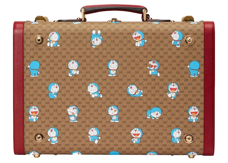 Order Gucci x 哆啦A梦 中号行李箱 棕色/米色
