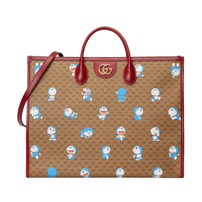 Gucci x Doraemon Tote Bag Large Ebony/Beige