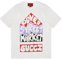 GUCCI x Dover Street Market Letter Print White Unisex Crewneck T-Shirt. 717422-XJE9Z-9095 GUCCI x Dover Street Market Letter Print White Unisex Crewneck T-Shirt. 717422-XJE9Z-9095