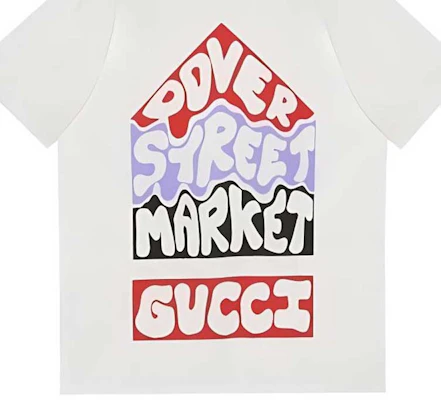 GUCCI x Dover Street Market 字母印花白色中性圓領T恤。 717422-XJE9Z-9095 Shop GUCCI x Dover Street Market 字母印花白色中性圓領T恤。 717422-XJE9Z-9095