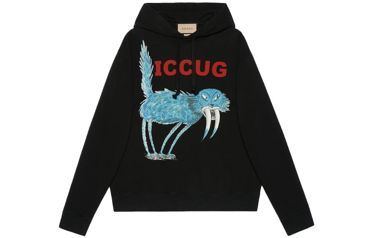 Gucci x Freya Hartas Animal Print Drawstring Hoodie Black Edition 646953-XJDJN-1082