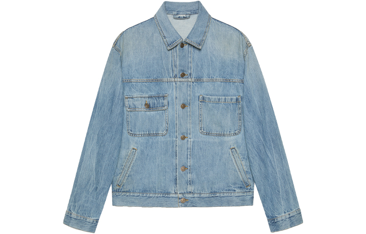 Gucci x Freya Hartas FW21 Animal Print Denim Jacket Blue () 655700-XDBNR-4452