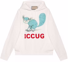 Gucci x Freya Hartas FW21 Animal Print Drawstring Hoodie White 646953-XJDJR-9095 Gucci x Freya Hartas FW21 Animal Print Drawstring Hoodie White 646953-XJDJR-9095