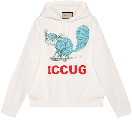 Gucci x Freya Hartas FW21 Hoodie Cetakan Haiwan Tali Serut Putih 646953-XJDJR-9095 Buy Gucci x Freya Hartas FW21 Hoodie Cetakan Haiwan Tali Serut Putih 646953-XJDJR-9095