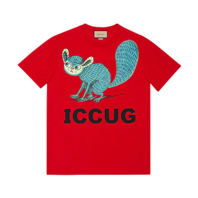 Gucci Freya Hartas FW21 Animal Print Red T-shirt 548334-XJDHM-6229